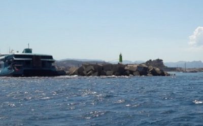 Fast Ferry Runs Aground at Port of Denia, Spain