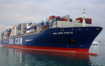 Container ship CMA CGM Fidelio caught fire off Ibiza