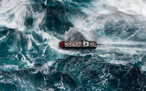 Container ships have to brave some of the world's worst weather