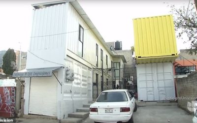 Families now call shipping containers their new homes a year after the deadly Mexico City earthquake
