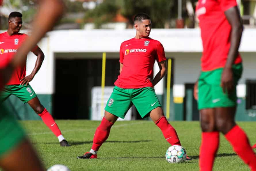 Faiq Bolkiah, in training with Maritimo last September.