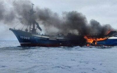 Crew of Burning Fishing Vessel Rescued by Good Samaritans off Bilbao